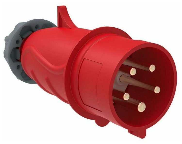 Вилка электрическая переносная (3P+N+E) IEK серия Magnum PSN02-016-5, 16A IP44 400 В (50+60 Гц), красная