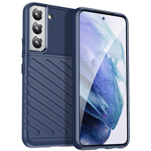 Накладка силиконовая Thunder Series для Samsung Galaxy S23 S911 синяя накладка пластиковая для samsung galaxy s23 s911 с силиконовой окантовкой прозрачная