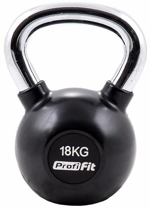 Гиря обрезиненная с хромированной ручкой PROFI-FIT 18 кг