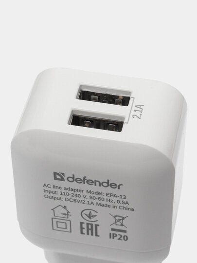 Сетевое зарядное устройство Defender EPA-13