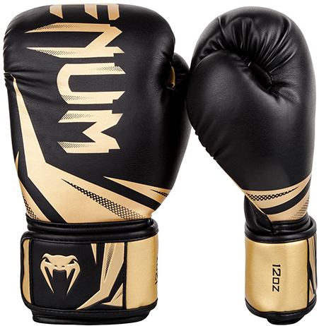Боксерские перчатки Venum Challenger 3.0 Black/Gold (14 унций)