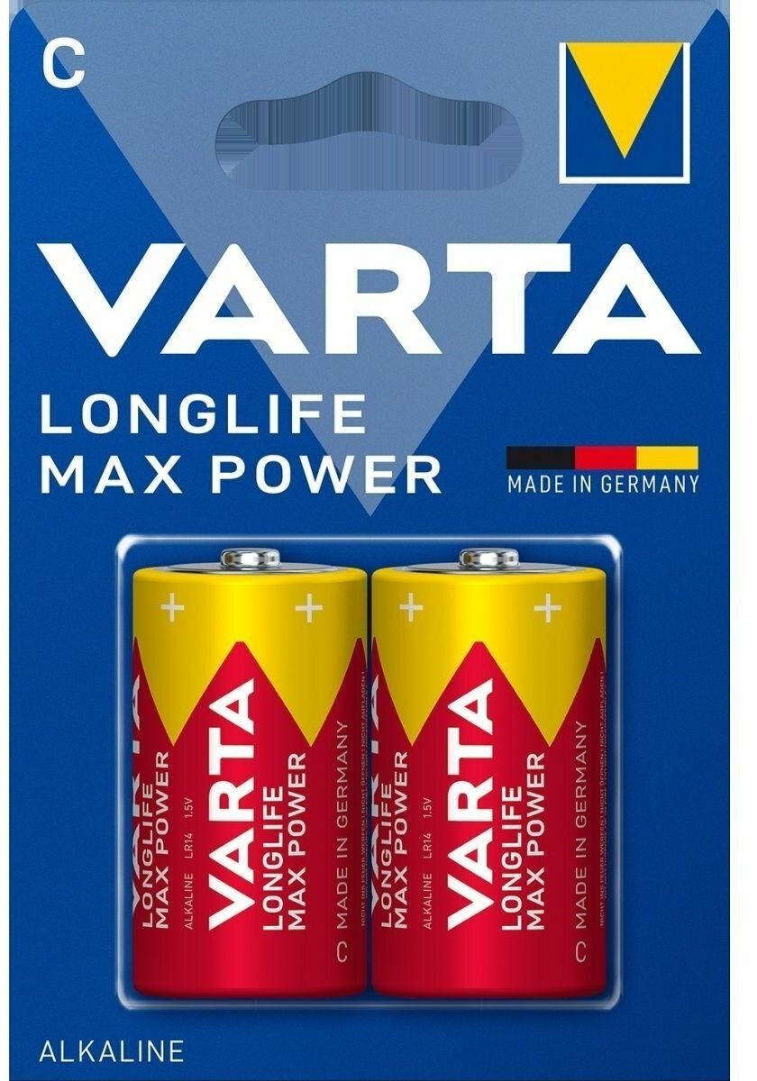 Батарейки LR14 C LONGLIFE MAX POWER Alkaline 2 шт.