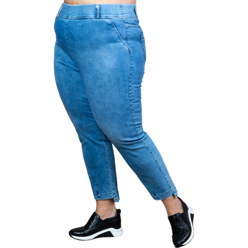Miss Renna, джинсы Moment, цвет голубой, большие размеры, р.58