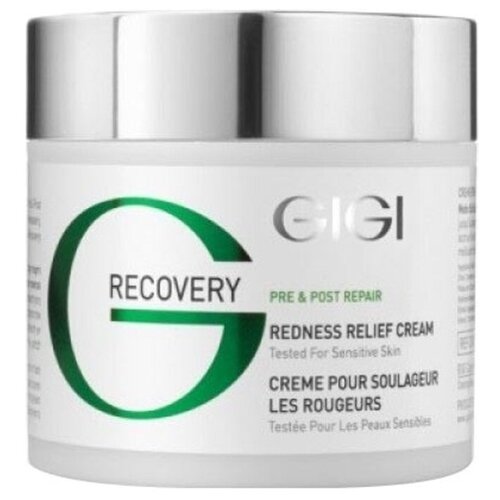 gigi acnon facial cleanser for sensitive skin мыло для чувствительной кожи 100 мл Крем для лица GiGi Recovery Redness Relief Cream Tested For Sensitive Skin, 250 мл
