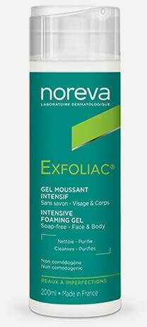Изображение товара Noreva Exfoliac Интенсивный пенящийся гель для лица и тела, 200 мл