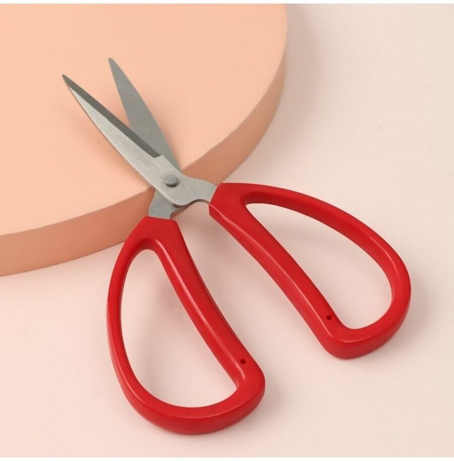 фото Ножницы универсальные, антискользящие, 6, 15,2 см, цвет красный