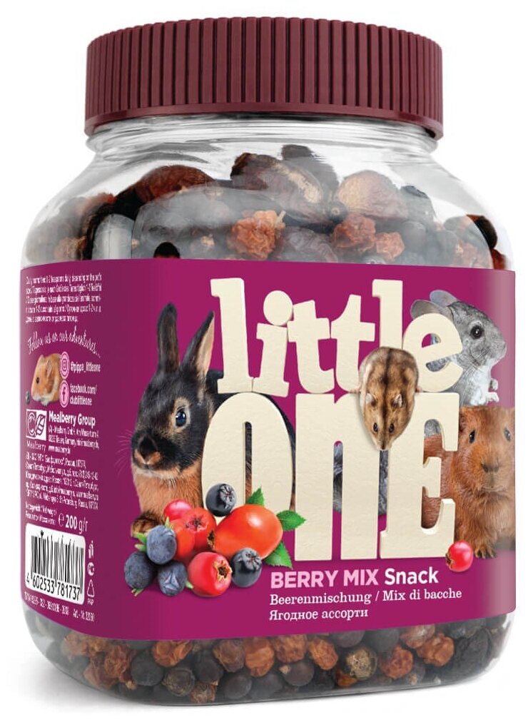 Лакомство для грызунов Little One / Литтл Ван Ягодное ассорти 200г / товары для животных