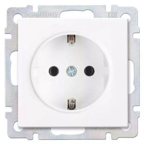 Розетка SmartBuy SBE-05w-16-S1-Z Нептун, 16 А, с заземлением