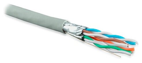 Кабель Hyperline UFTP4-C6-S23-IN-LSZH-GY-500 кат.6 U/FTP инд. экран пар 4X2X23AWG LSZH внутренний 500м серый