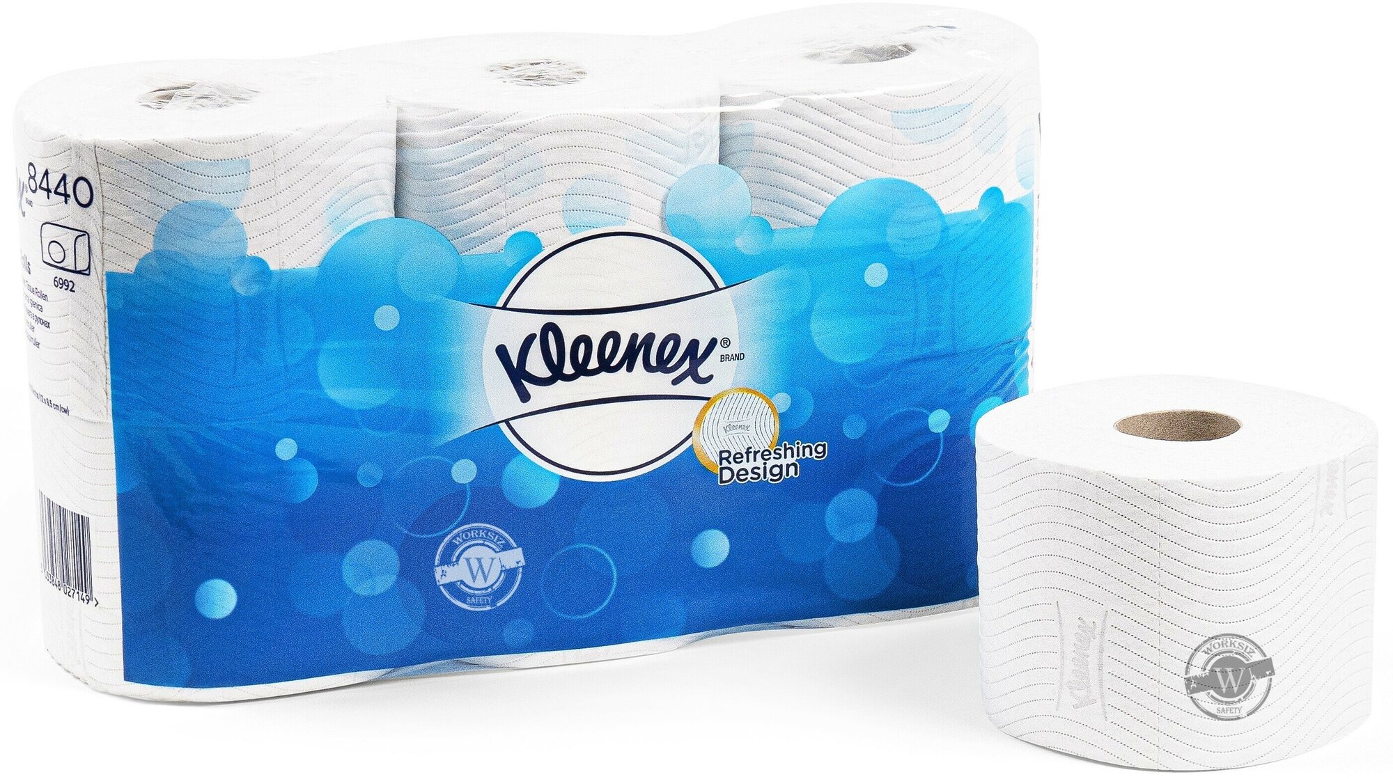 Туалетная бумага Kleenex ( Клинекс ) 350 ( арт. 8440 ) / гипоаллергенная / трёхслойная , 2 упаковки ( 12 рулонов )