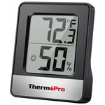 Термометр гигрометр цифровой ThermoPro TP49, черный - изображение