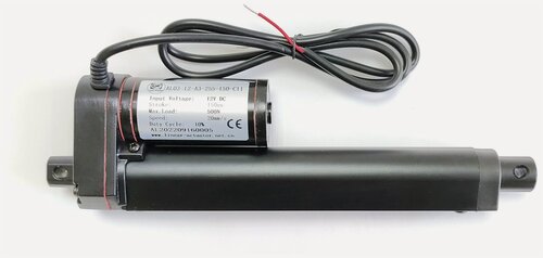 Изображение товара Линейный привод (актуатор) 12 В, длина хода 150 мм, 20 мм/с, до 50 кг (500N), черный