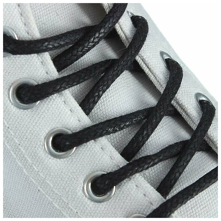Corbby Шнурки круглые тонкие, черные, 90 см - фотография № 8