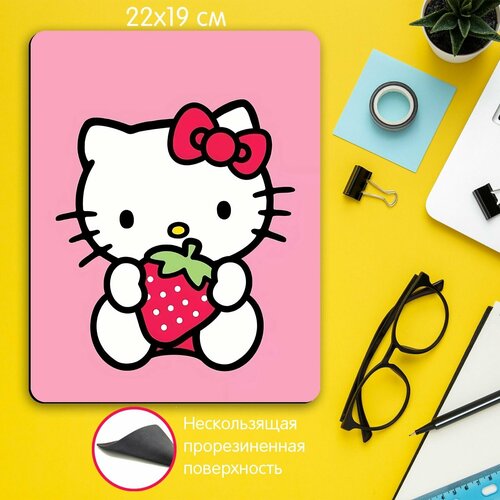 Игровой коврик для мыши для девочки Хелло китти Hello Kitty кошка