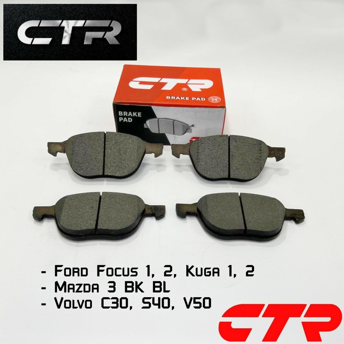 Передние тормозные колодки CTR для Ford Focus 2,3, Mazda 3, Volvo C30, S40, V50