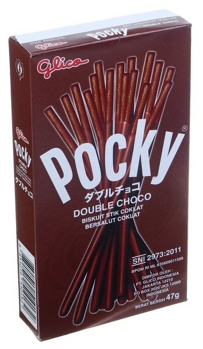 Бисквитные палочки POCKY "Двойной шоколад" 47 г 4387884