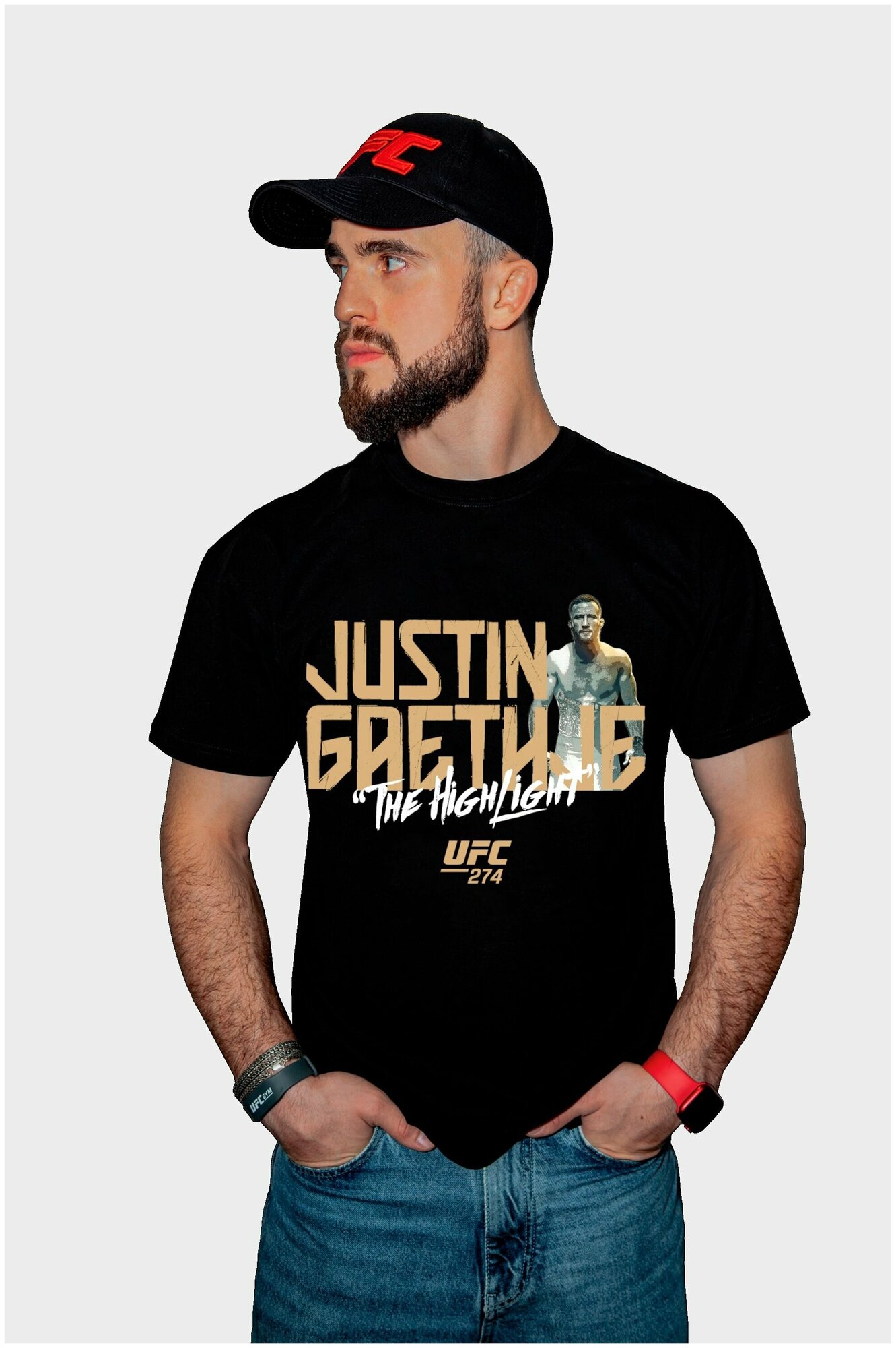 Футболка мужская UFC T-SHIRT BL JUSTIN GAETHJE UFC 274 EVENT