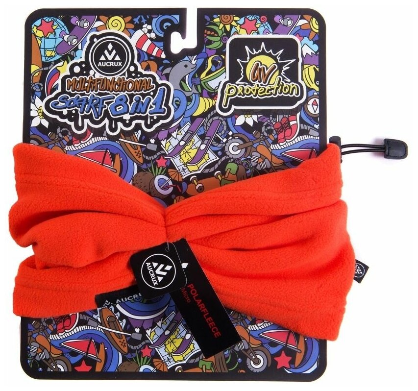 Бандана AUCRUX Бафф для мужчин, размер Универсальный, orange — фото 1