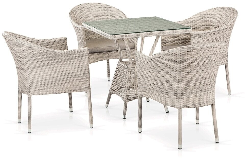 Комплект плетеной мебели Afina T706/Y350-W85 Latte 4Pcs
