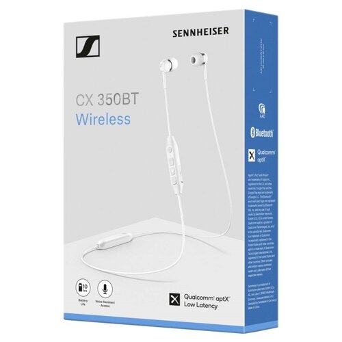 фото Беспроводные наушники sennheiser cx 350 bt, white