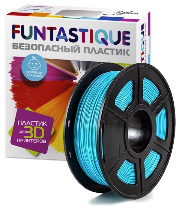 FUNTASTIQUE pla-пластик В катушке (1.75 ММ, 1 КГ, голубой)