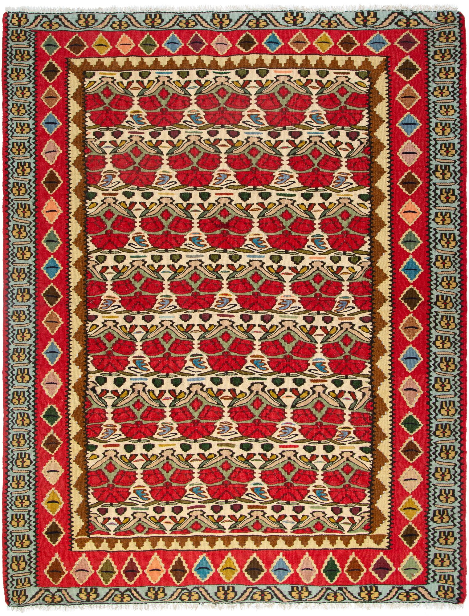 PERSISK KELIM SENNEH персиск килим ковер безворсовый 120x150 см - фотография № 1