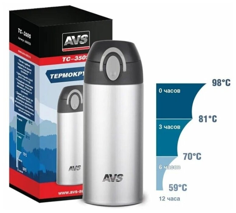 AVS TC-350S (0,35 л серебристая)