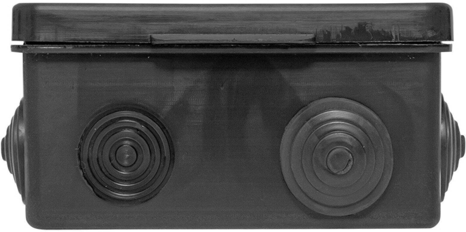 plc-kmr-030-014-b Коробка распаячная КМР-030-014 с крышкой (100х100х50), 8 мембр. вводов чёрная IP54 EKF - фото №3