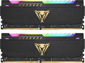 Оперативная память для компьютера 32Gb (2x16Gb) PC4-25600 3200MHz DDR4 DIMM CL18 Patriot Viper Steel RGB PVSR432G320C8K