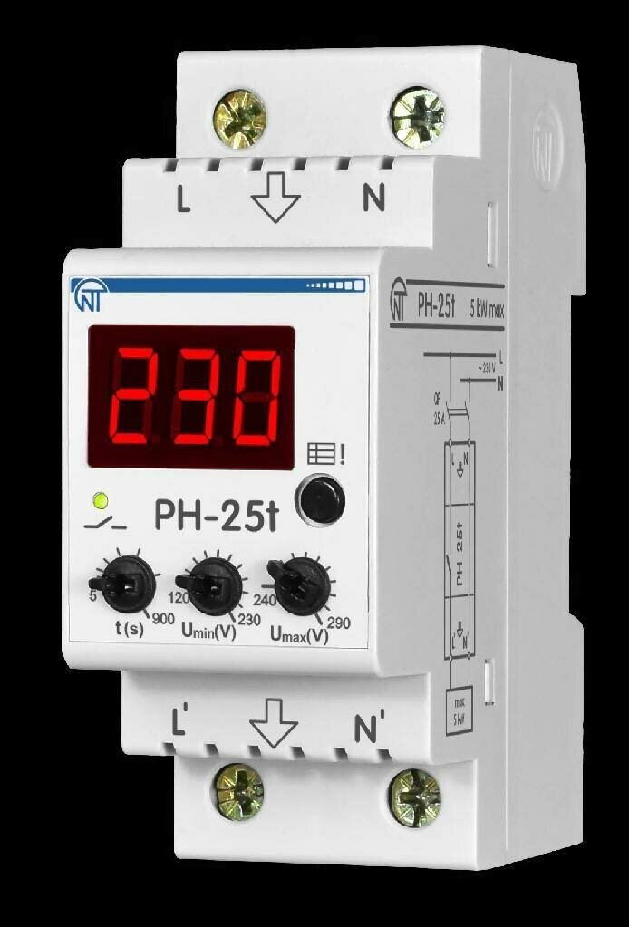 Реле напряжения Новатек РН-25t