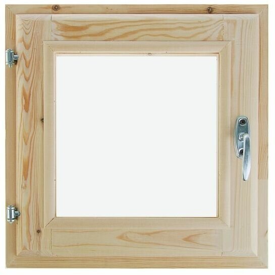 Окно, 40×40см, двойное стекло, с уплотнителем, из хвои