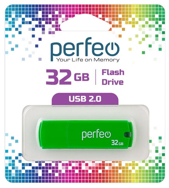 USB флешка Perfeo USB 32GB C05 зеленая