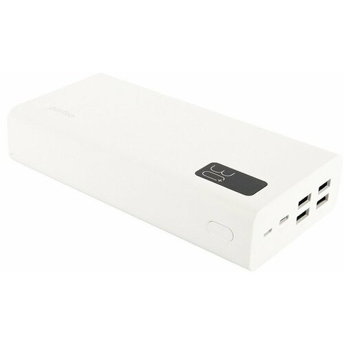 Портативный аккумулятор Perfeo Powerbank MOUNTAINS 30000 mAh White (PF_D0162) (белый) perfeo powerbank mountains 40000 mah led дисплей pd qc 3 0 type c 4 usb выход 3a max 22 5w white pf d0160