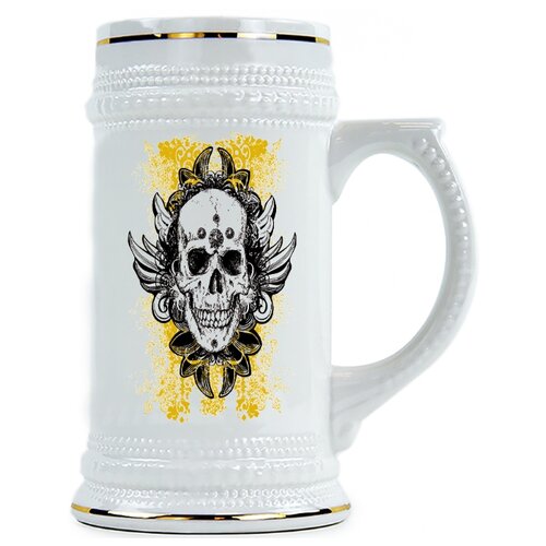 фото Пивная кружка череп drabs
