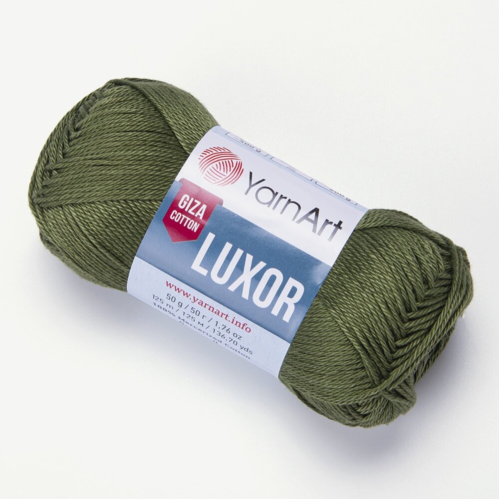 Пряжа YarnArt Luxor (Люксор) 1 шт 1239 хаки 100% хлопок 50г 125м