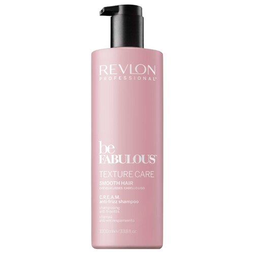 фото Revlon Professional шампунь Be Fabulous Texture Care Smooth Hair C.R.E.A.M. anti-frizz 1000 мл с дозатором