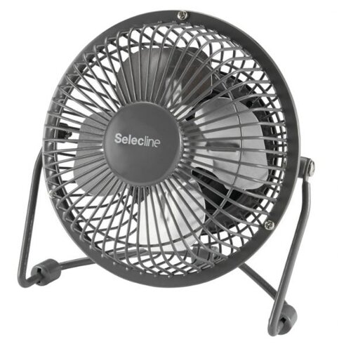 Компактный стальной настольный вентилятор Selecline QT-U401 работает от USB лопасти 10 см 179400₽