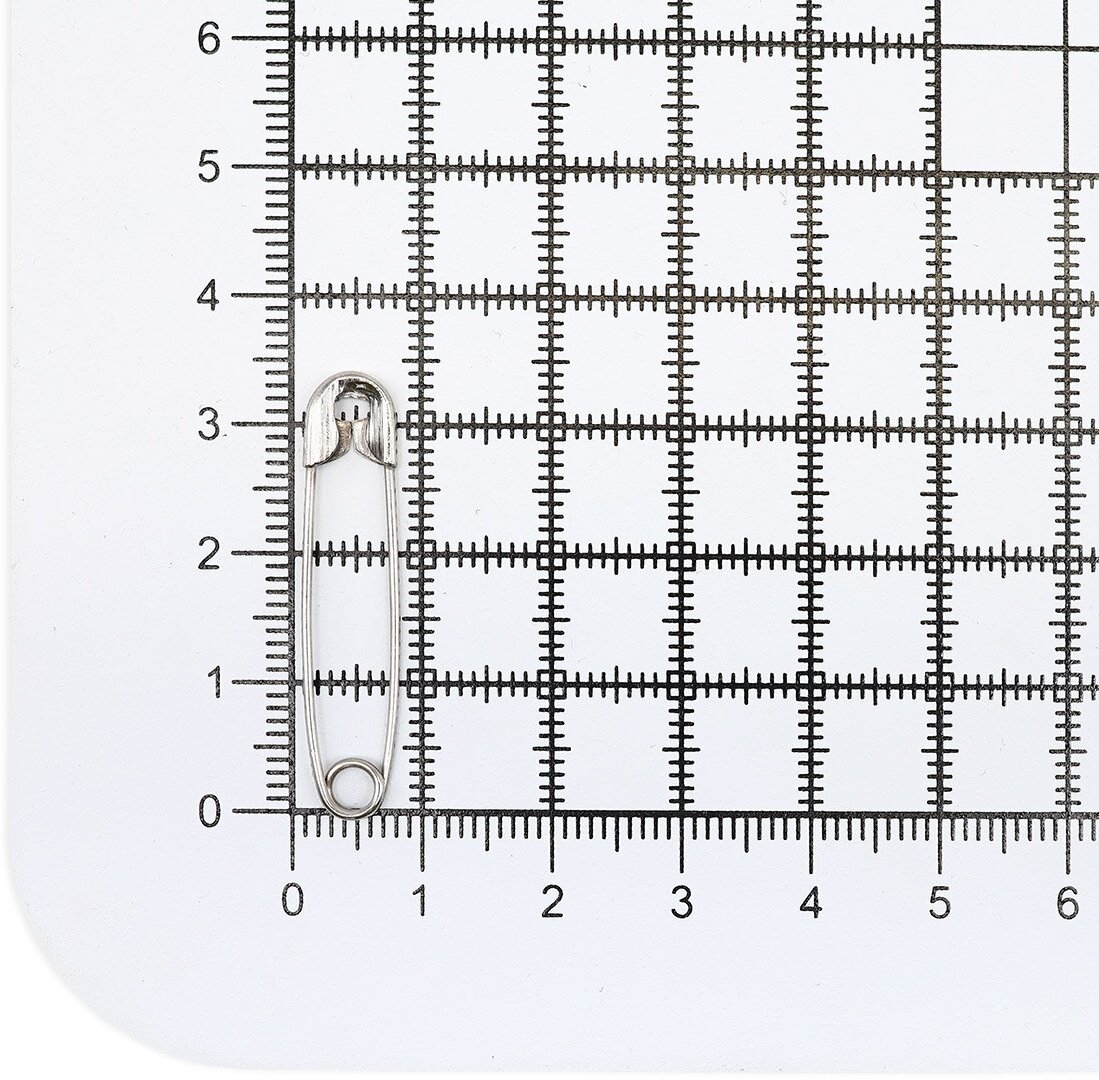 Булавки английские для шитья и рукоделия Айрис, 35 мм (никель), 100 шт — фото 1