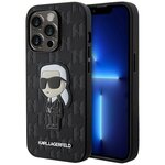 Чехол Lagerfeld PU Saffiano Monogram NFT Karl Ikonik Hard для iPhone 14 Pro, черный - изображение