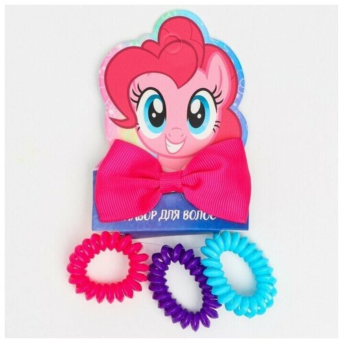 Купить Резинки для волос и заколка, Пинки Пай My little Pony, 1 набор, Hasbro