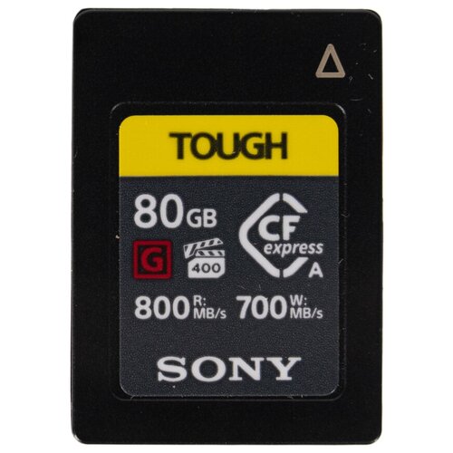 Карта памяти Sony CFexpress Type A 80 ГБ Class 10, V30, R/W 800/700 МБ/с, 1 шт., черный