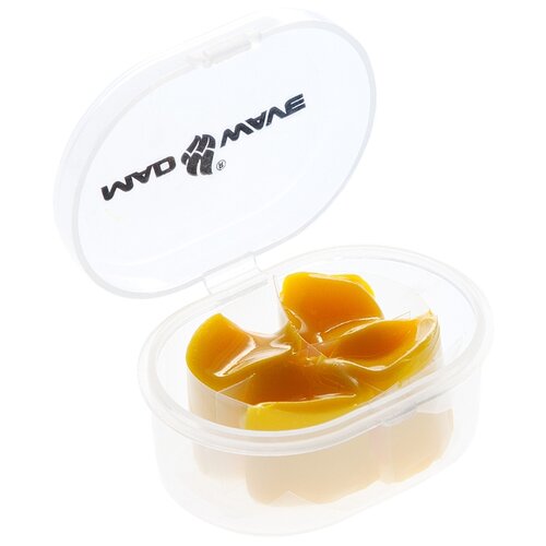 фото Беруши для плавания силиконовые ear plugs silicone, yellow mad wave