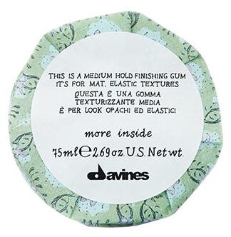 Davines Эластик-гель для матовых подвижных текстур More Inside Medium Hold Finishing Gum, 75 мл