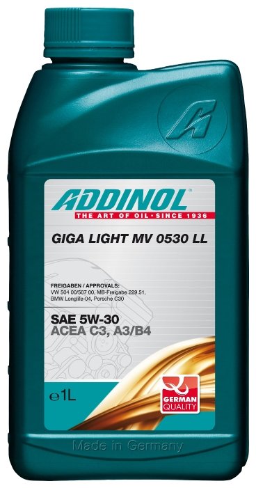 Моторное масло ADDINOL Giga Light MV 5W30 LL 1л