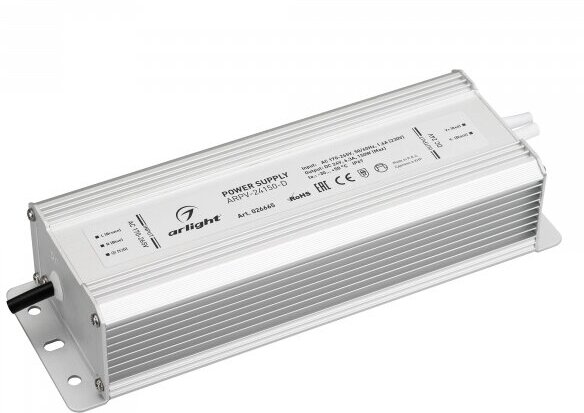 Arlight Блок питания ARPV-24150-D (24V, 6.3A, 150W) (IP67 Металл, 3 года)