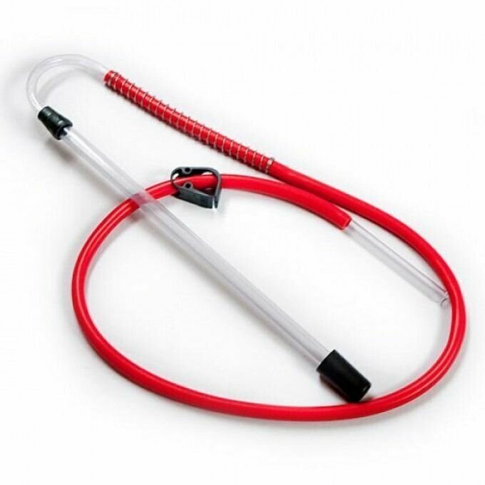 фото Сифон переливной красный