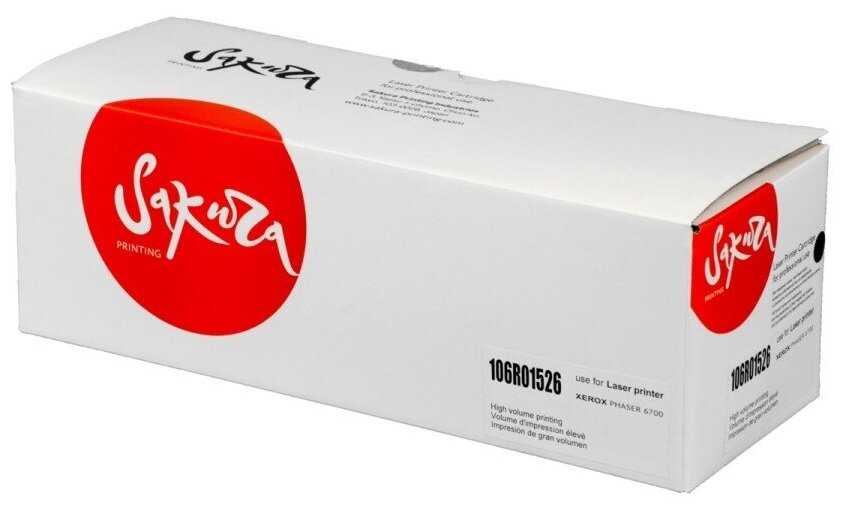 Картридж 106R01526 для XEROX, лазерный, черный, 18000 страниц, Sakura