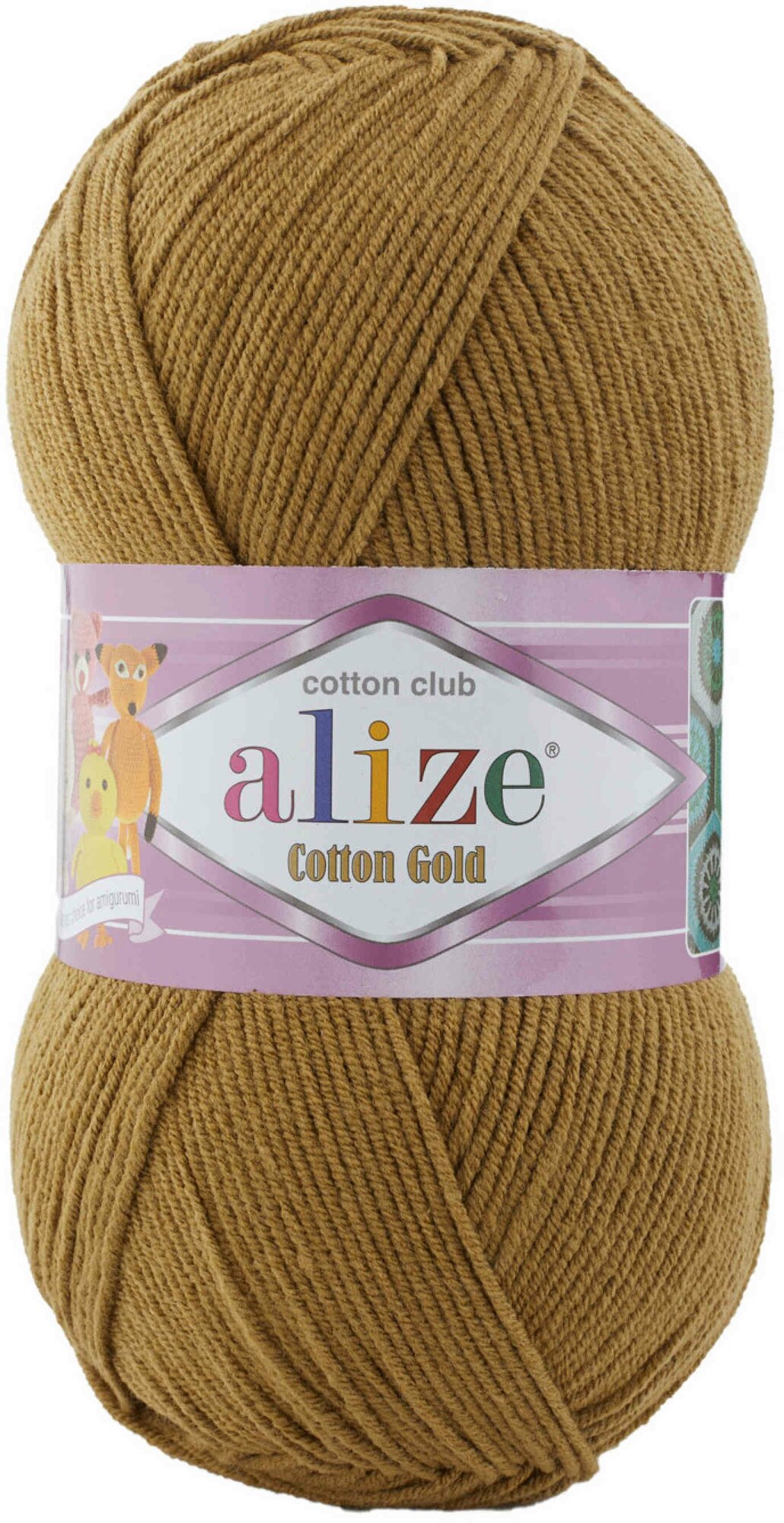 Пряжа Alize Cotton Gold хаки (782), 55%хлопок/45%акрил, 330м, 100г, 1шт