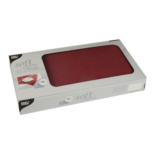 Скатерть нетканая ДхШ 800х800 мм 20 шт/уп бордовая ''PAPSTAR''