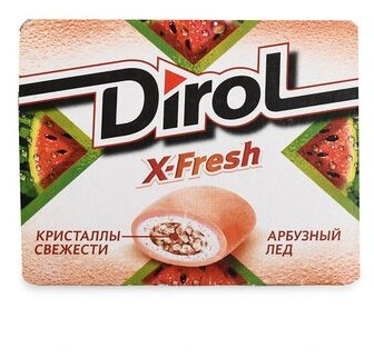 DIROL X-Fresh Арбузный лед жевательная резинка б/с сахара с арбузным вкусом 16г - фотография № 5